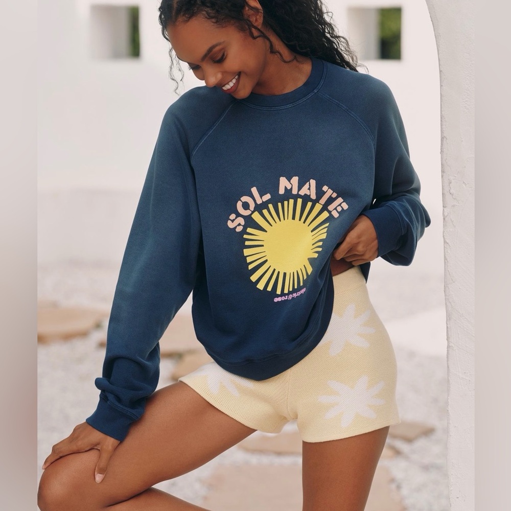 Celandine Daisy Bloom Knit Shorts